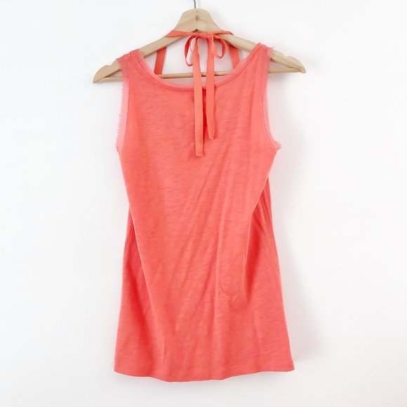 LOFT Bright Orange Beaded Tank Top - Picture 4 of 5